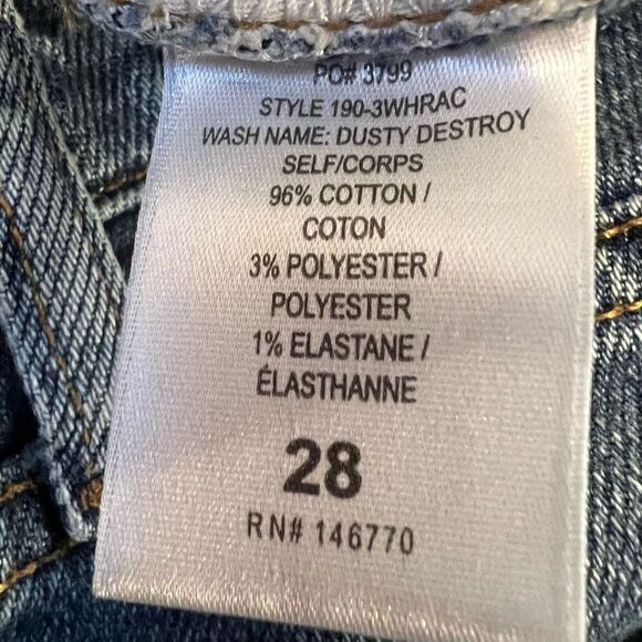 Re/Done Hi-Rise Ankle Crop Jeans in Dusty Destroy Size 28 - Picture 10 of 11